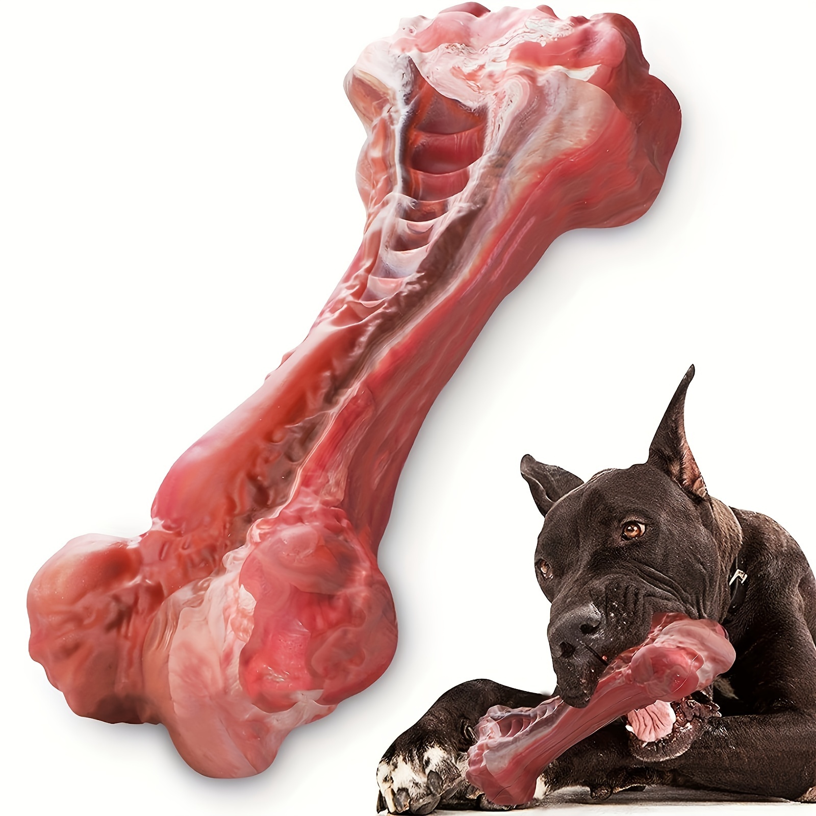 Indestructible Dog Chew Toy - Silicone Dog Bite Toy, Natural Rubber