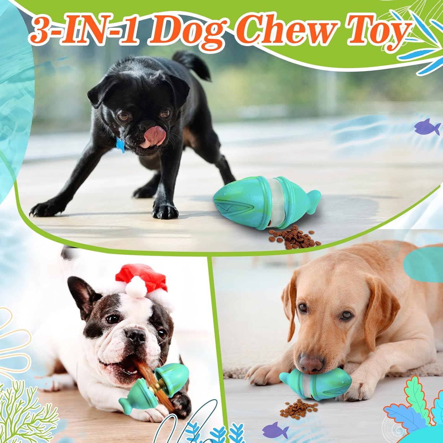 2-in-1 Treat Dispensing Chew T - Rubber Treat Dispensing Dog Toy review and price