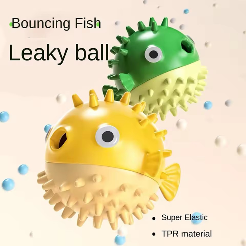 Bouncing Fish Dog Toy Built In - Rubber Treat Dispensing Dog Toy review and price