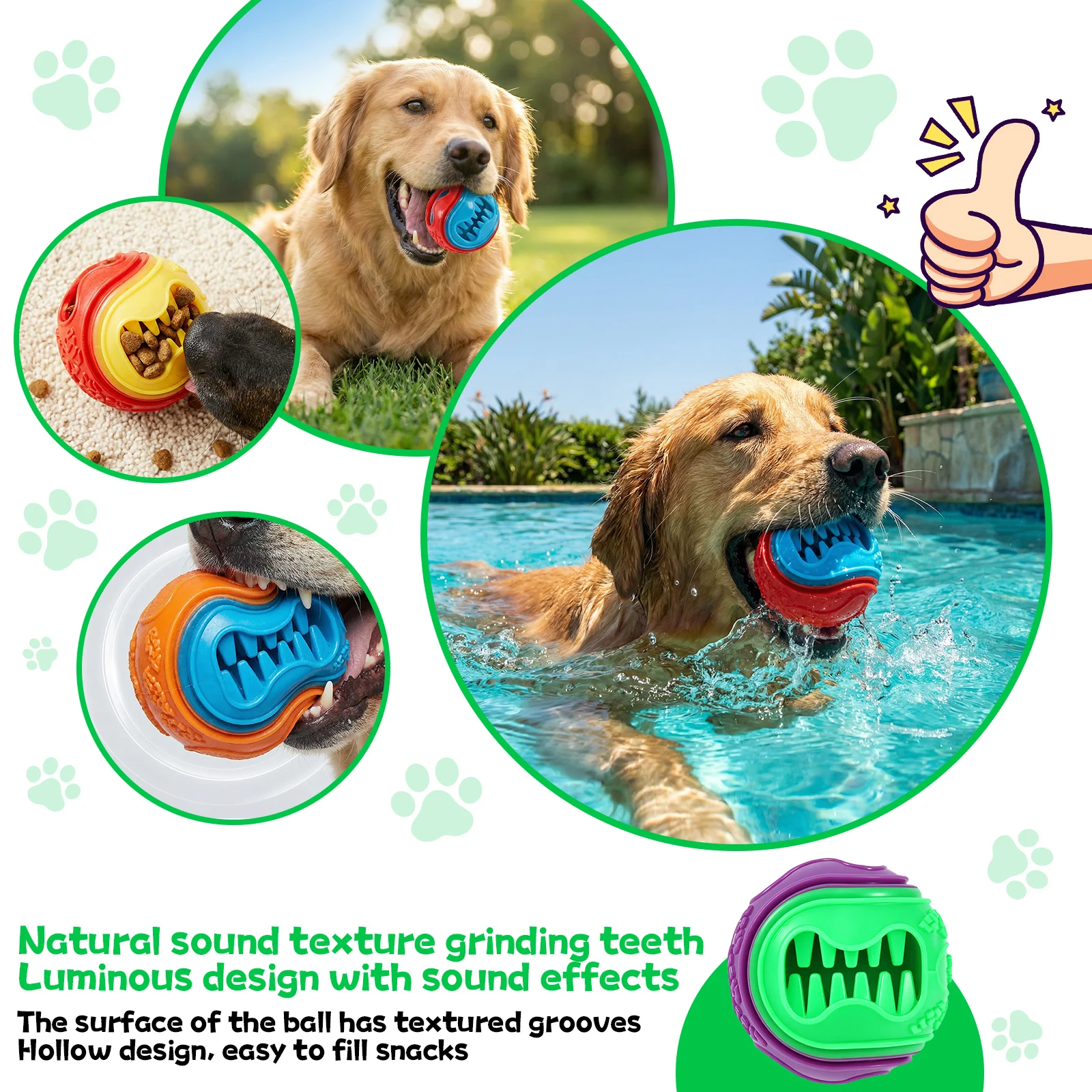 6Pcs Interactive Dog Food Ball - Rubber Treat Dispensing Dog Toy review and price