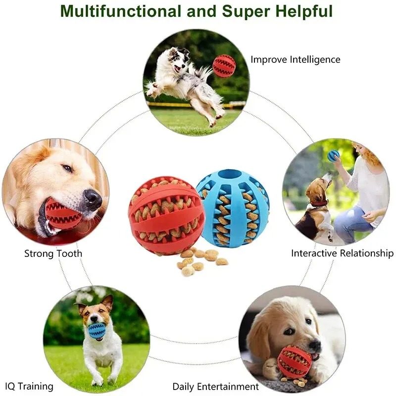 1 Pcs Dog Treat Ball Interacti - Rubber Treat Dispensing Dog Toy review and price