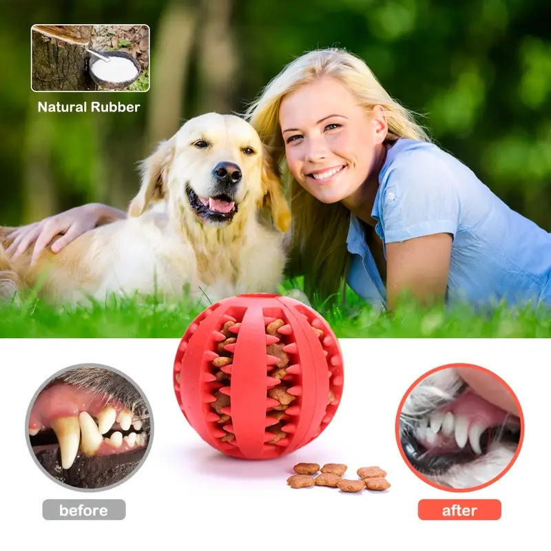Interactive Dog Toy Ball Rubbe - Rubber Treat Dispensing Dog Toy review and price