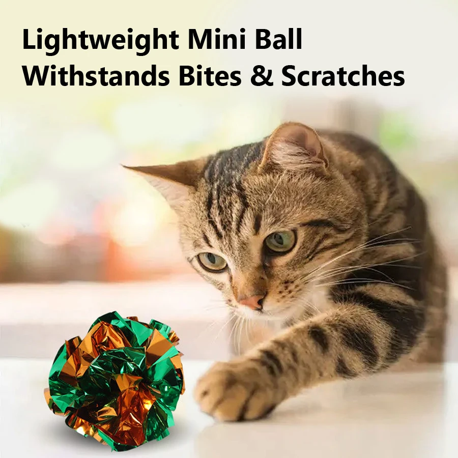 5/10Pcs Crinkle Ball Cat Toys  - Laser Pointer Cat Toy Automatic review and price